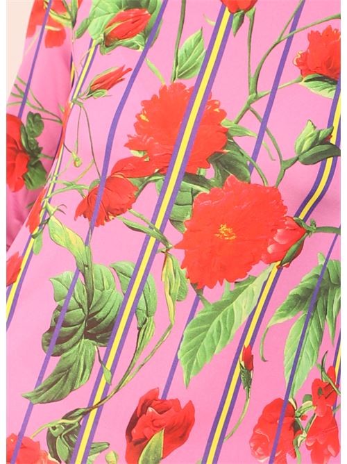 Vestito sartoriale jersey a fiori Laboratorio Capri | TRAGARARIGAFUCSIAROSSA